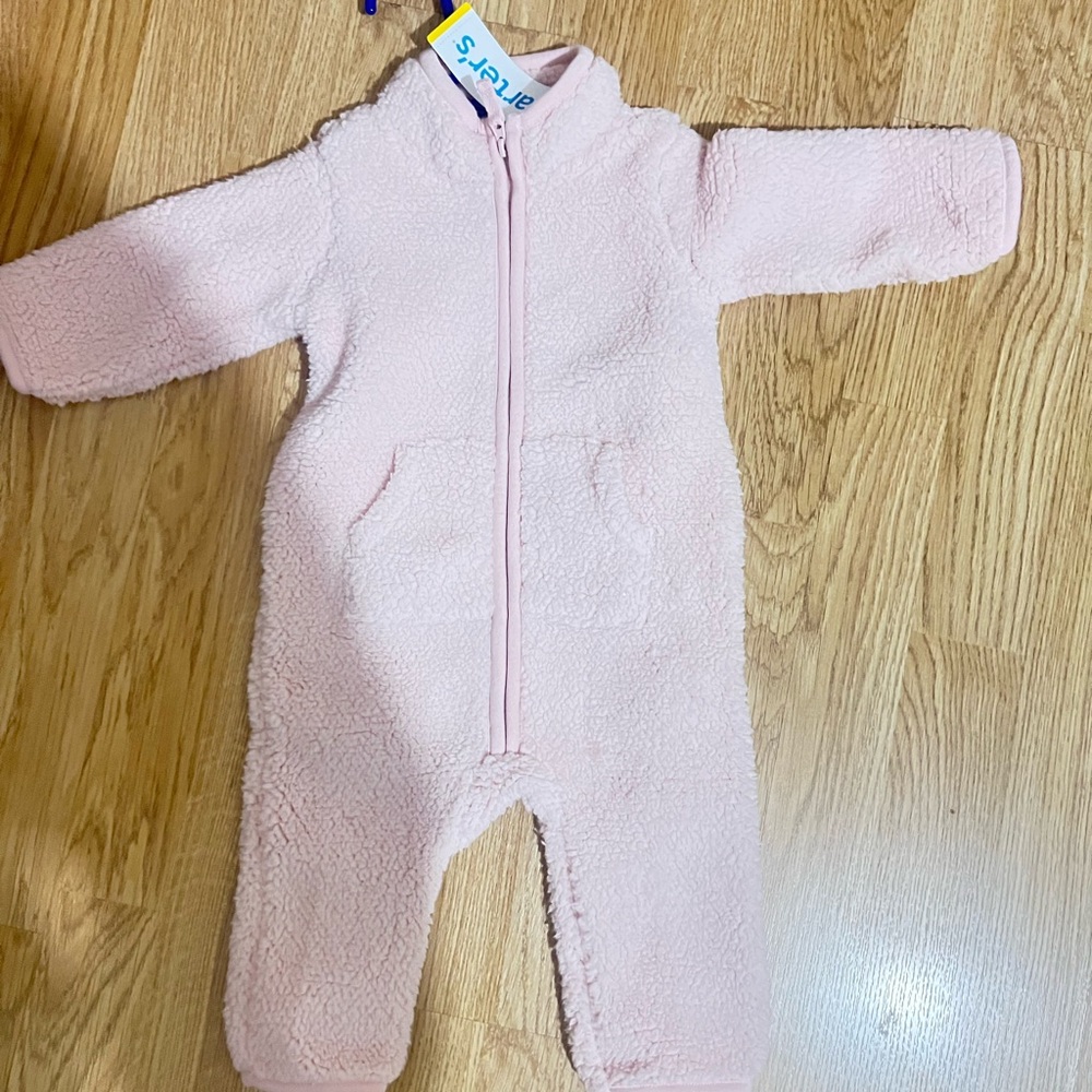 Carter's Cozy Pink Sherpa Footie